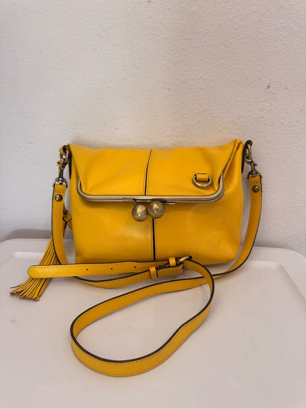 Patricia Nash Leather Kiss Lock Crossbody